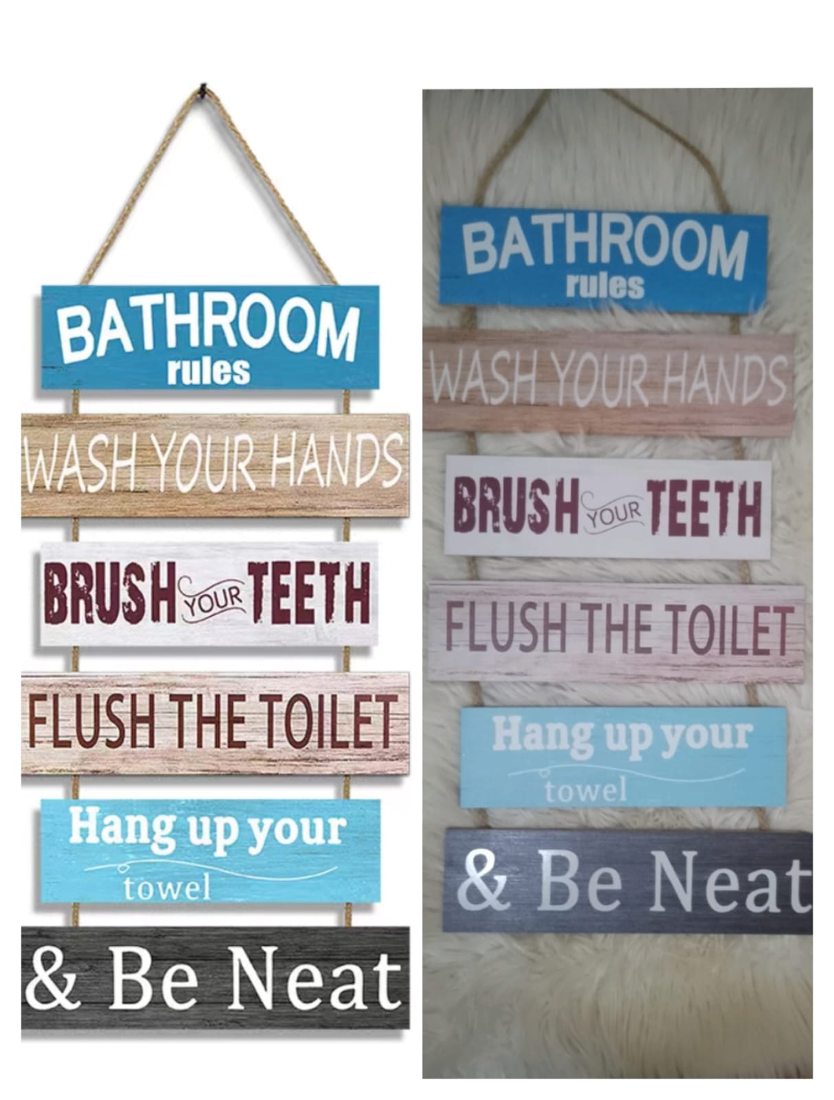 Bathroom Rules Wall Art