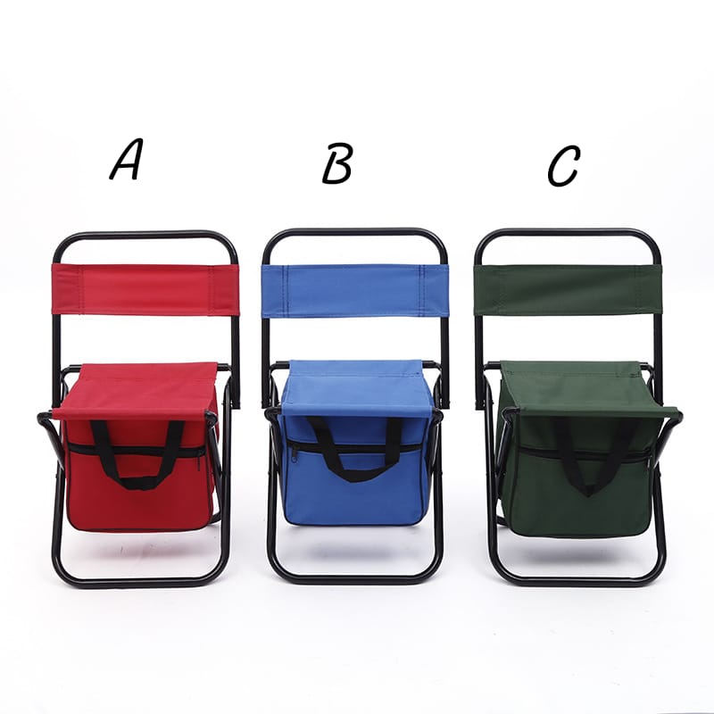 Kids Foldable Camping Chair with Storage Pouch