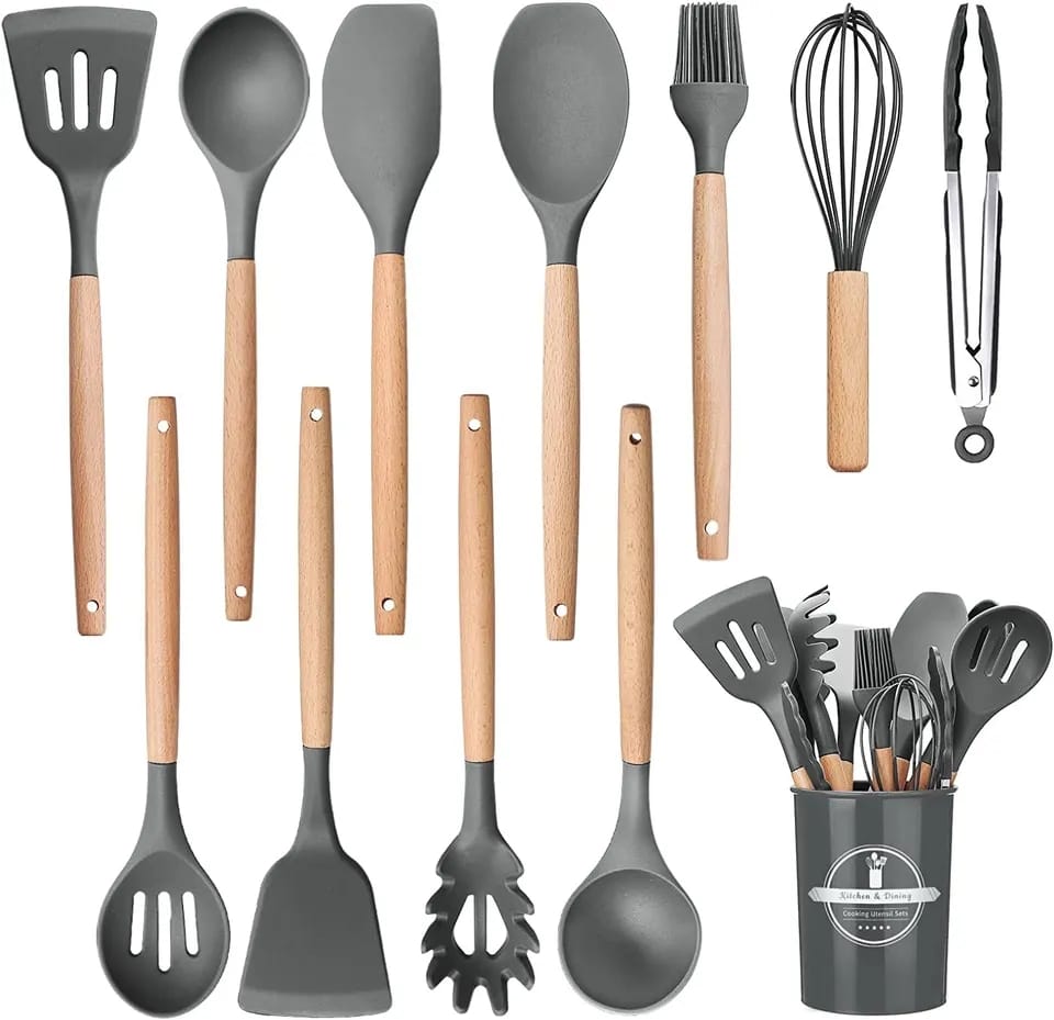 High-Quality Silicone Cooking Spoons – Set