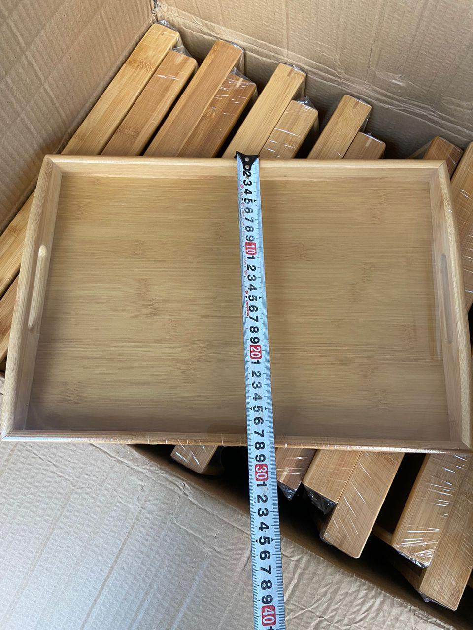 1 PC Eco-Friendly Bamboo Rectangular Serving Tray