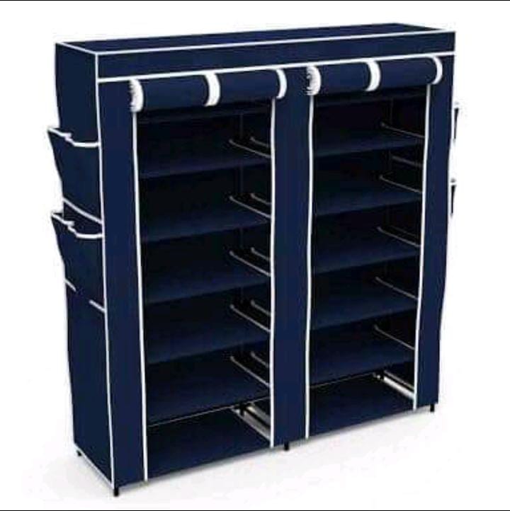 Double Column Shoe Rack – 36-Pair Capacity