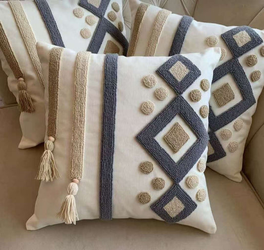 Woven Decorative Cushion Covers 45 x 45 cm Boho Pillow Cover
