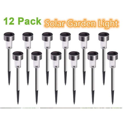 12 Pack Solar Garden Lights – Outdoor Waterproof LED Pathway Lamps for Lawn, Patio & Yard