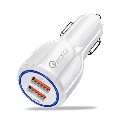 Quick Charge 3.0 Dual USB Car Charger – 3.1A Fast Charging Adapter for Phones & Tablets