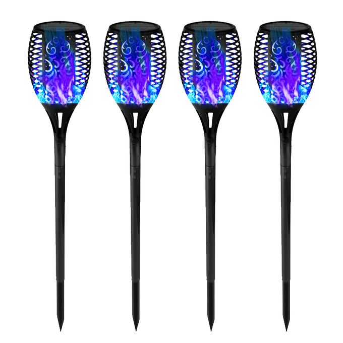 33 LED Solar Flame Lamp – 4PCS Outdoor Waterproof Flickering Torch Lights for Garden & Pathway