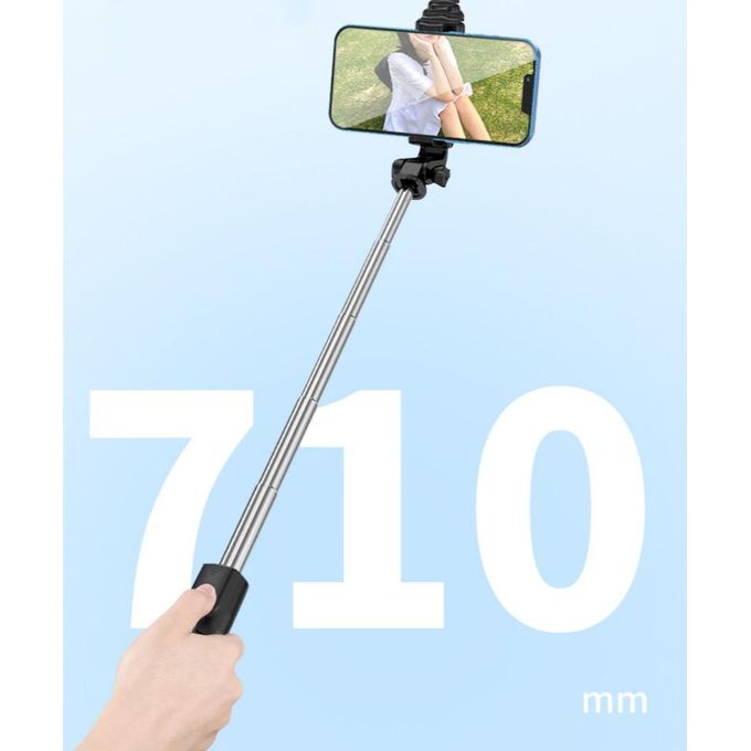Portable Bluetooth Selfie Stick – Retractable Multifunctional Phone Holder (710mm Extendable)