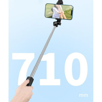 Portable Bluetooth Selfie Stick – Retractable Multifunctional Phone Holder (710mm Extendable)