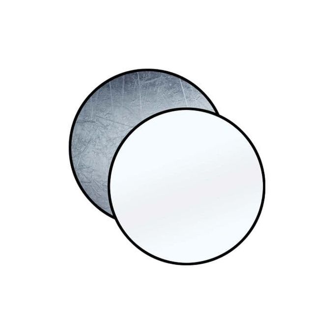 110cm 2-in-1 Photography Reflector – Silver & White Collapsible Light Diffuser