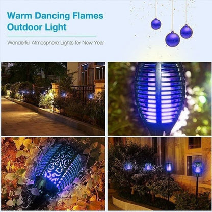 33 LED Solar Flame Lamp – 4PCS Outdoor Waterproof Flickering Torch Lights for Garden & Pathway