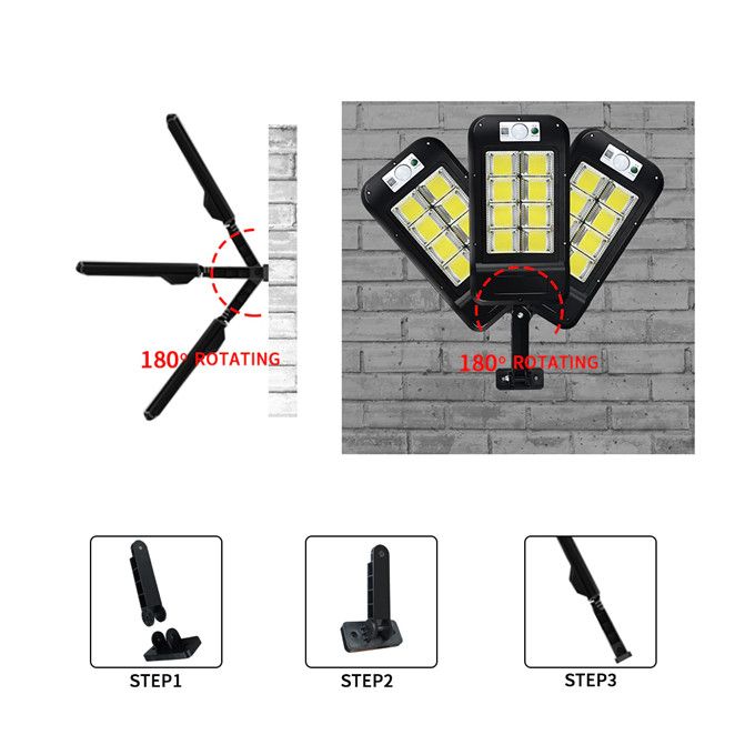 Solar Light 1800W – 240 COB LED Outdoor Motion Sensor Lamp with Remote Control
