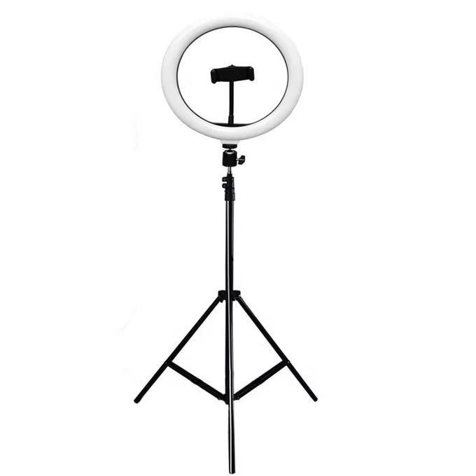 12-Inch LED Ring Light with 2M Adjustable Tripod Stand – 3 Light Modes & USB Power