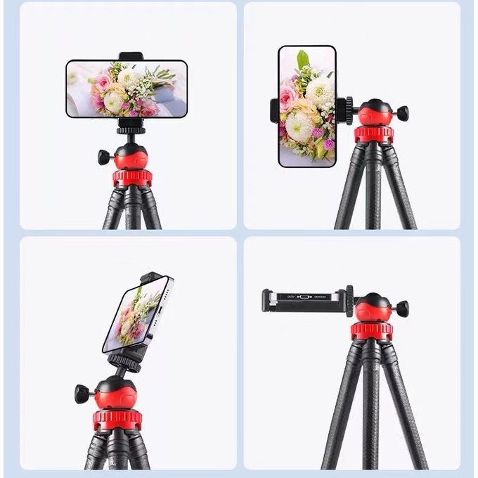 Flexible Octopus Tripod Stand with 360° Ball Head & Universal Phone Holder – 30CM