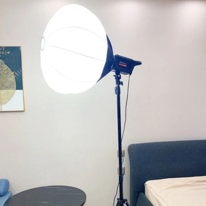 65CM Spherical Bowens Softbox with 400W LED Light + 2M Strong Stand for Film-Making & Video Shoots