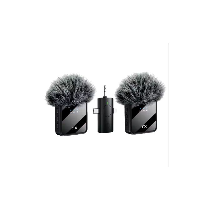 3-in-1 Professional Wireless Microphone Set for Live Streaming, Recording & Studio Use – Dual User System