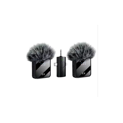 3-in-1 Professional Wireless Microphone Set for Live Streaming, Recording & Studio Use – Dual User System