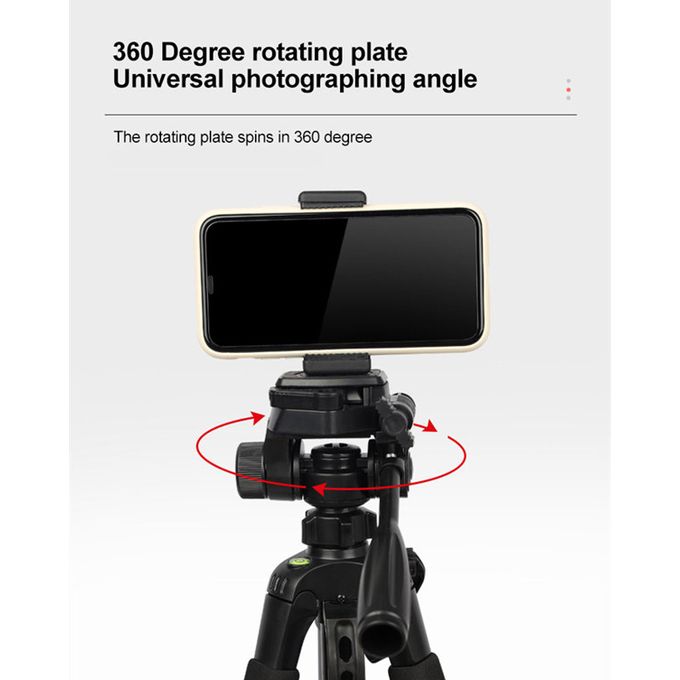 168 CM Adjustable Photography Tripod Stand for Camera & Phone – 360° Rotation, Live Streaming & Selfie Support