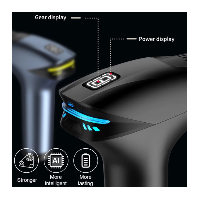 Professional Deep Tissue Massage Gun – 8 Speed Levels, 5 Interchangeable Heads, Rechargeable Muscle Massager