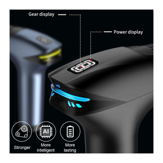 Professional Deep Tissue Massage Gun – 8 Speed Levels, 5 Interchangeable Heads, Rechargeable Muscle Massager