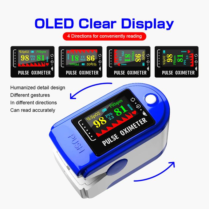 Fingertip Pulse Oximeter – Portable Blood Oxygen & Heart Rate Monitor with OLED Display for Home & Family Use