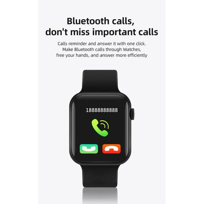 T500+ MAX Smart Watch – Full Touch Screen Fitness Tracker with Notifications & Sports Mode