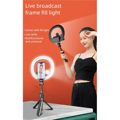 7.5-Inch Dual Ring Light with Adjustable Selfie Stick – Portable LED Beauty Lamp for Live Streaming & Photography