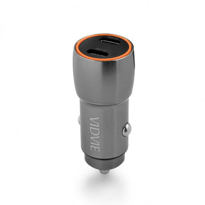 VIDVIE Dual Type-C 40W Metal Fast Car Charger – CC525C