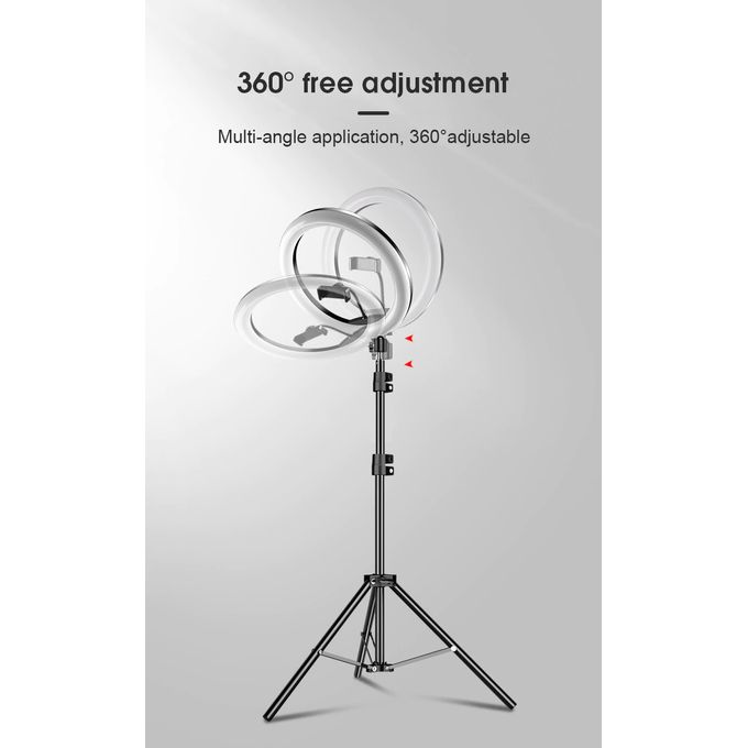 12-Inch LED Ring Light with 2 M Adjustable Tripod Stand & Bluetooth Remote
