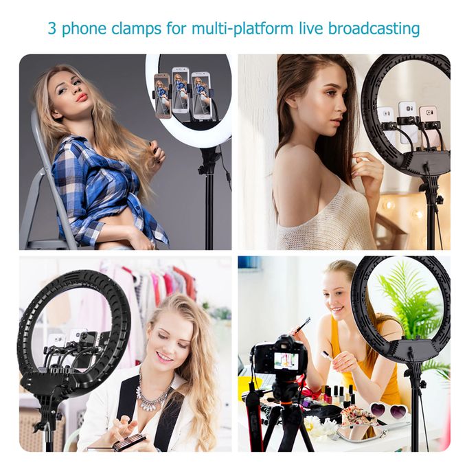 18-Inch 55W LED Ring Light with 7ft Tripod Stand + Remote Control