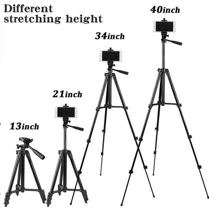 3120 Portable Phone & Camera Tripod Stand with Bluetooth Remote and Phone Clip