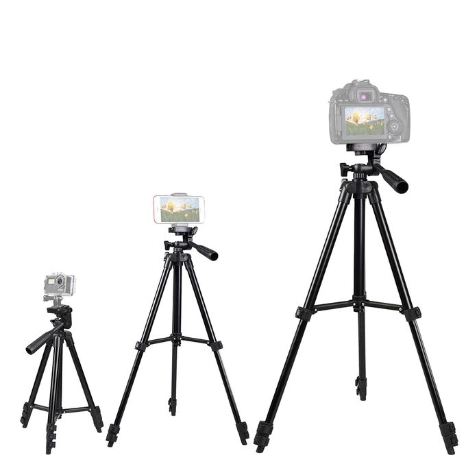 3120 Adjustable Phone & Camera Tripod Stand with Universal Clip Holder