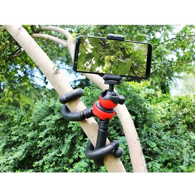Flexible Octopus Tripod Stand with 360° Ball Head & Universal Phone Holder – 30CM
