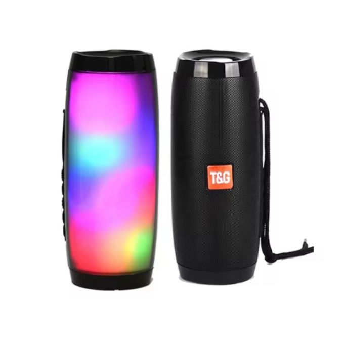 T&G TG157 Outdoor Wireless Bluetooth Speaker – Double Speakers with Flashing LED Lights & Card Slot