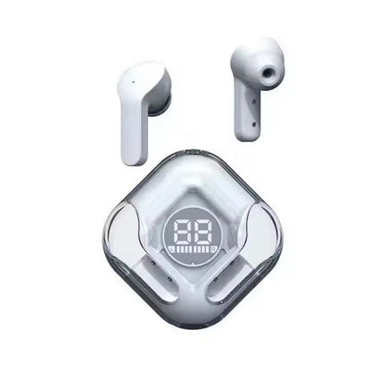 Earpods Transparent Bluetooth Wireless Earphones – HiFi Sound, LED Display