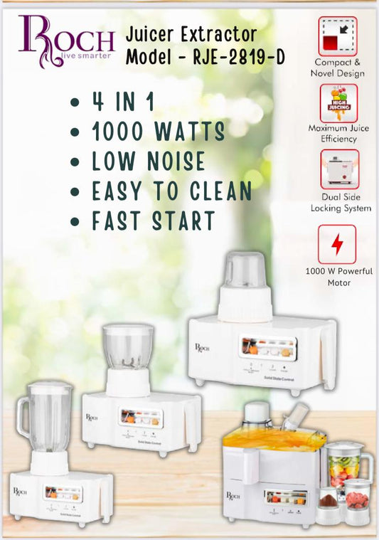 Roch 4 in 1 Multi-functional Juicer Extractor and food processor
