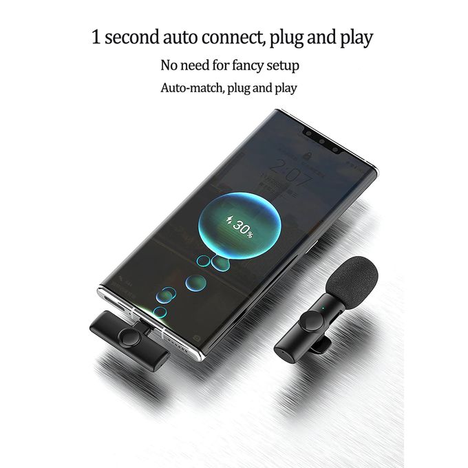 Sokany Dual Wireless Lapel Microphone for Type-C Devices – Two Users