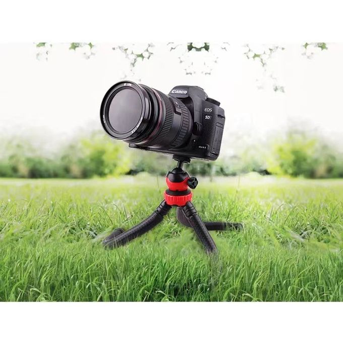 Flexible Octopus Tripod Stand with 360° Ball Head & Universal Phone Holder – 30CM