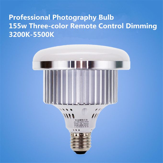 50x70CM Professional Photography Softbox Lighting Kit with 155W Dimmable LED Bulb & Remote Control