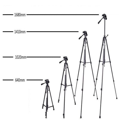 Weifeng WF-3560 Professional Tripod Stand for DSLR/SLR Camera & Phone – Height 168cm