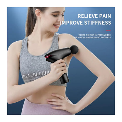 Professional Deep Tissue Massage Gun – 8 Speed Levels, 5 Interchangeable Heads, Rechargeable Muscle Massager
