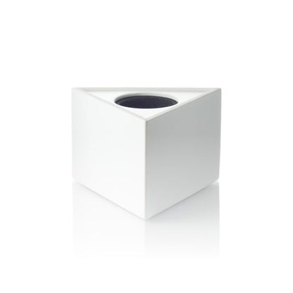 2 PCS Triangular Microphone Flag Holders – White Universal Mic Logo Boxes for Interviews, Podcasts & Broadcasts