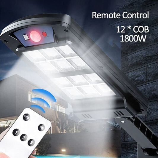 Solar Light 1800W – 240 COB LED Outdoor Motion Sensor Lamp with Remote Control
