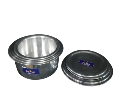 4pc Signature Aluminium Sufuria with lid D/polish