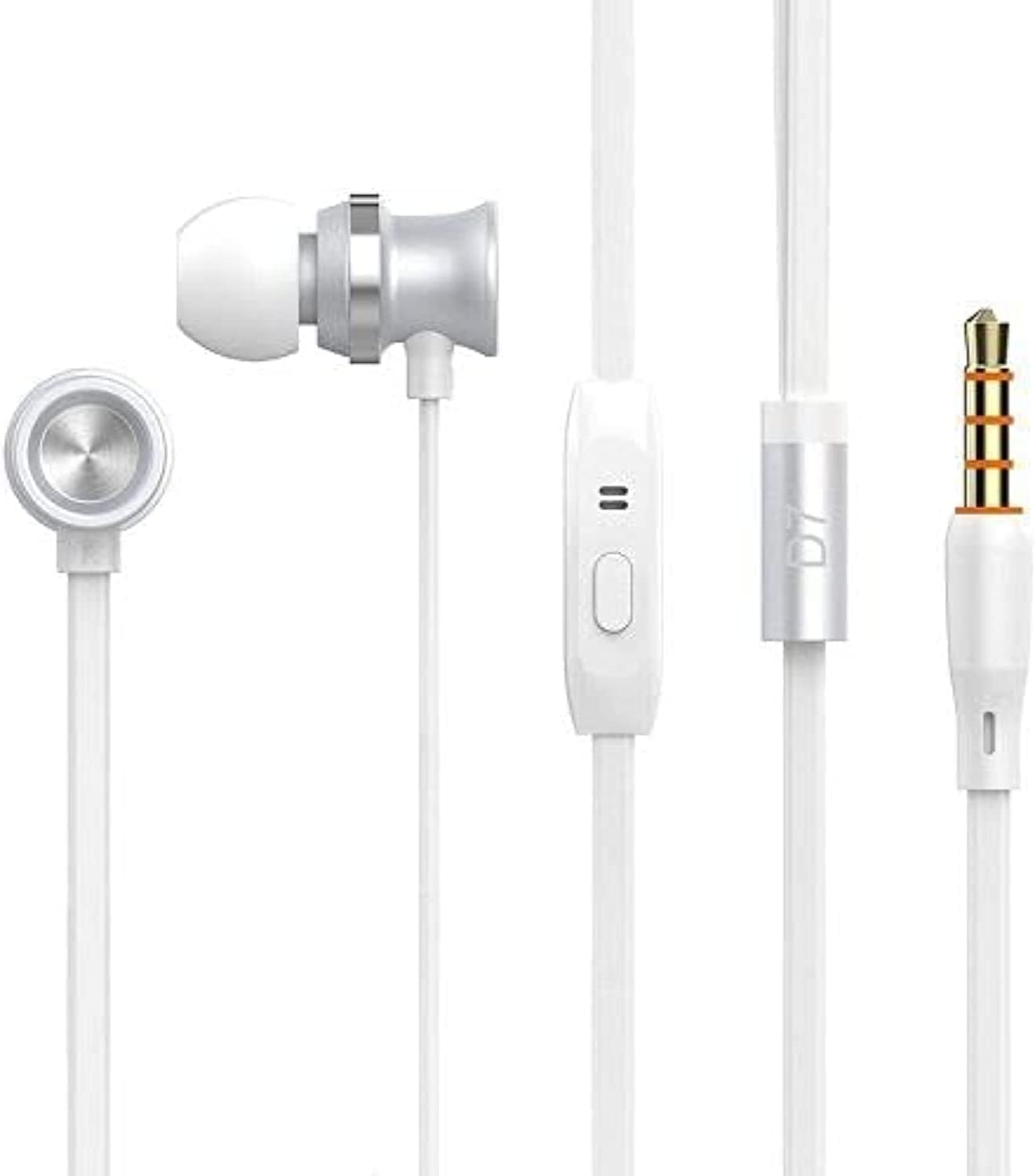 Celebrat D7 Metal Stereo Earphones – Heavy Bass Wired Earphones with Mic & Music Control