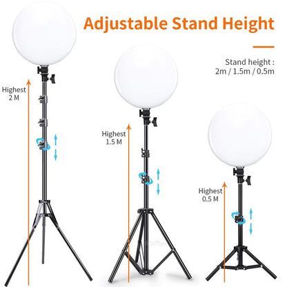 18-Inch Round Fill Lamp Light with Remote & Heavy Tripod Stand – Professional Photography Lighting
