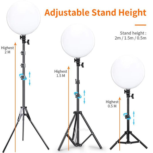 18-Inch Round Fill Lamp Light with Remote & Heavy Tripod Stand – Professional Photography Lighting