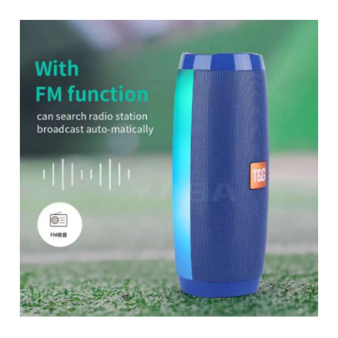 T&G TG157 Outdoor Wireless Bluetooth Speaker – Double Speakers with Flashing LED Lights & Card Slot