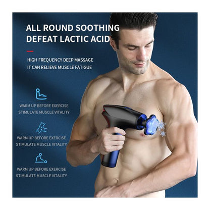 Professional Deep Tissue Massage Gun – 8 Speed Levels, 5 Interchangeable Heads, Rechargeable Muscle Massager