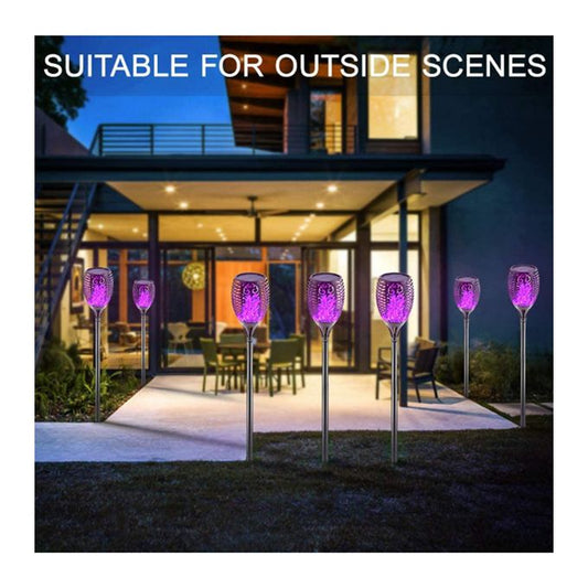 33 LED Solar Flame Lamps – 4 PCS Outdoor Waterproof Torch Lights for Garden & Pathway Decor