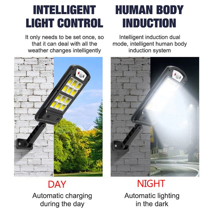 Solar Light 1800W – 240 COB LED Outdoor Motion Sensor Lamp with Remote Control