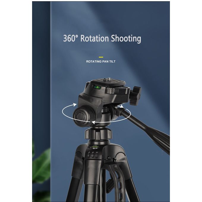 168CM Adjustable Photography Tripod Stand for Camera & Smartphone – 360° Rotation